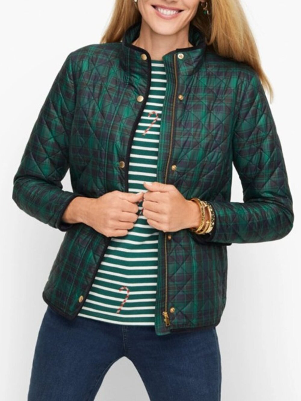 EUC Talbots Quilted Short Coat, sz S